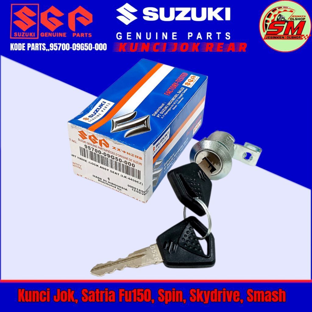 Kunci Jok Belakang Satria Fu, Spin, Skydive Smash Original Sgp 95700-09G50-000