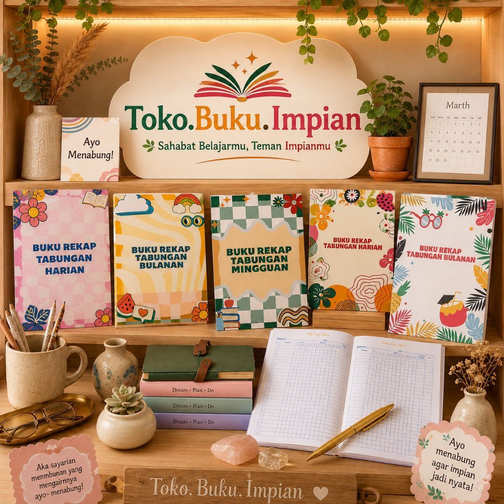 BUKU REKAP TABUNGAN BULANAN / MINGGUAN / HARIAN , BUKU CATATAN KEUANGAN