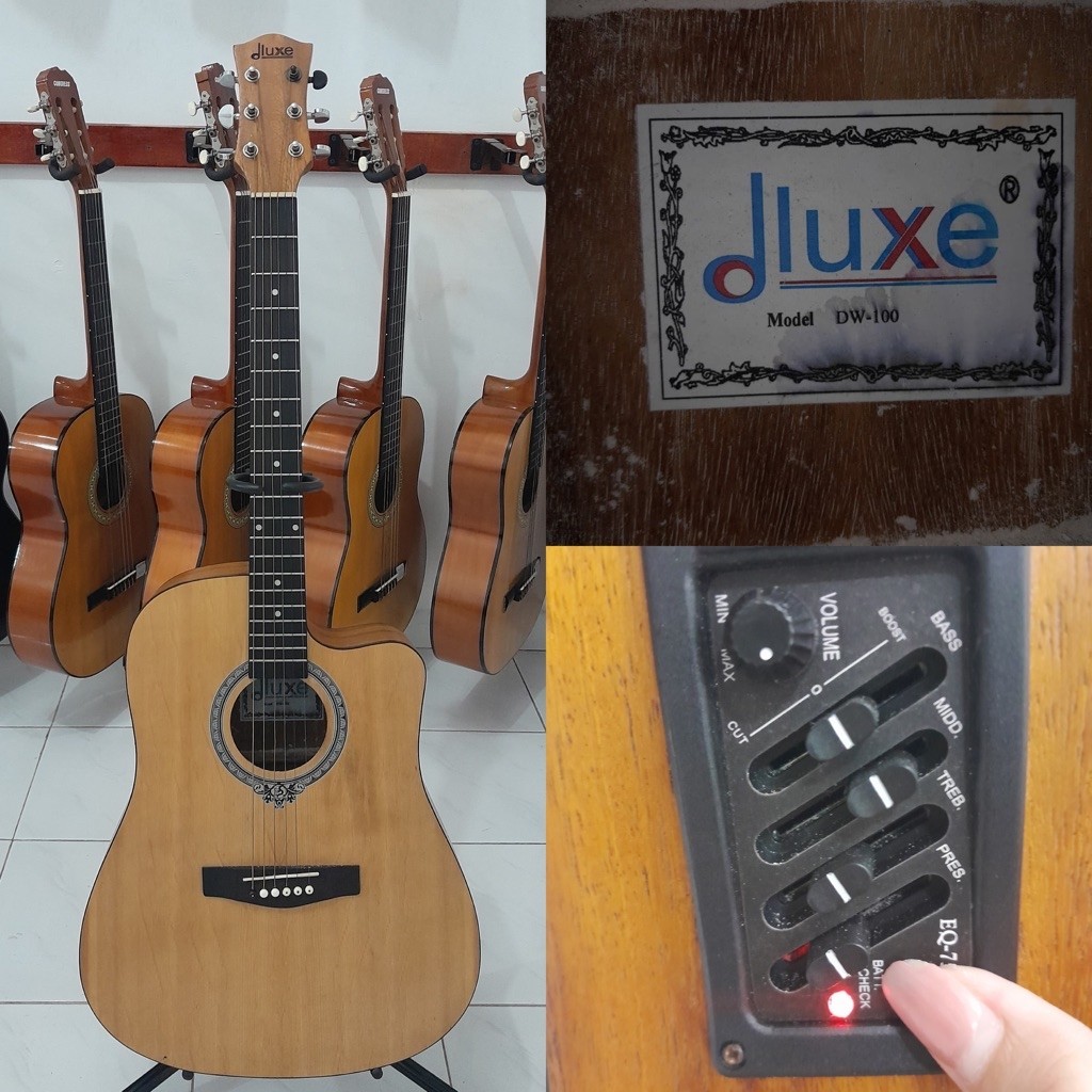 GITAR AKUSTIK ELEKTRIK SECOND ORIGINAL DLUXE DW 100