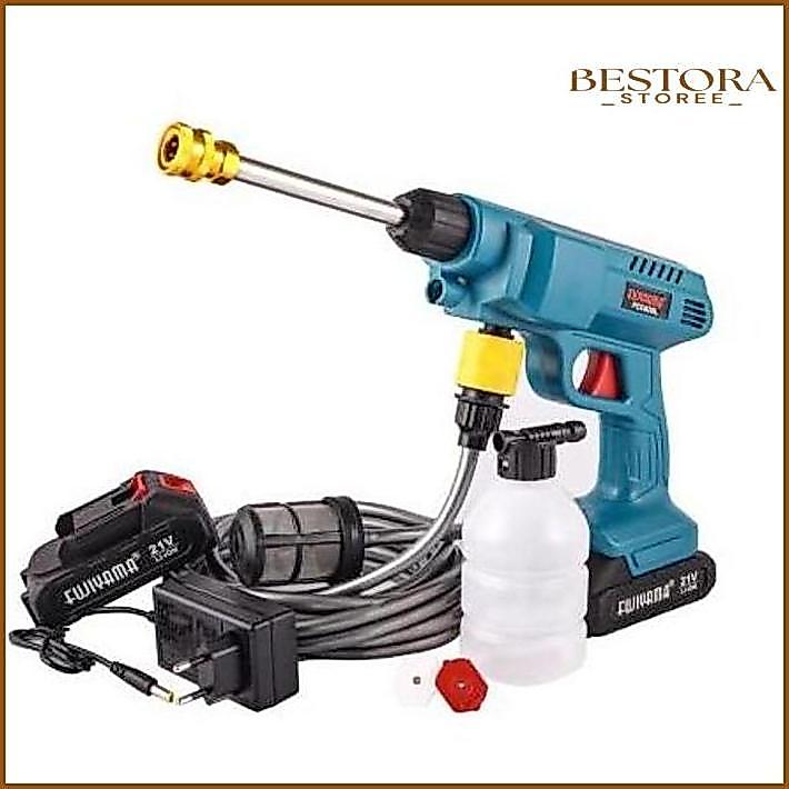 JET CLEANER 2 BATERAI FUJIYAMA MESIN CUCI STEAM MOTOR MOBIL AC JAPAN HEMAT