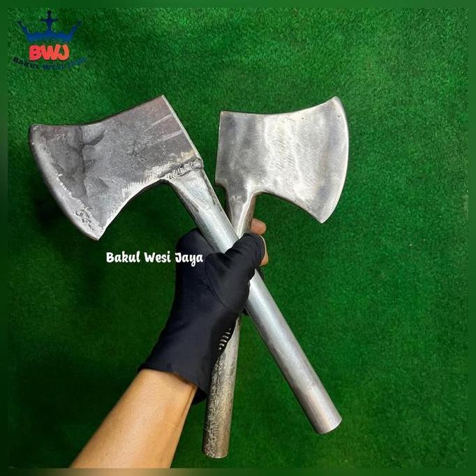 Kapak Baja Per FUSO Gagang Besi - Kapak Tebal Cacah Tulang Sapi Dan Pemotong Kayu