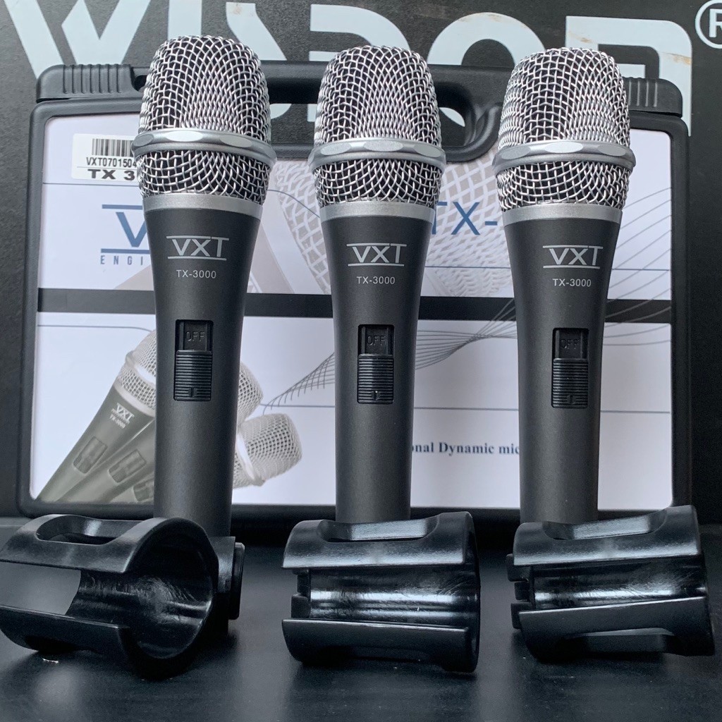 MICROPHONE VXT TX 3000 ORIGINAL MIC VOKAL TERBAIK (isi 3)