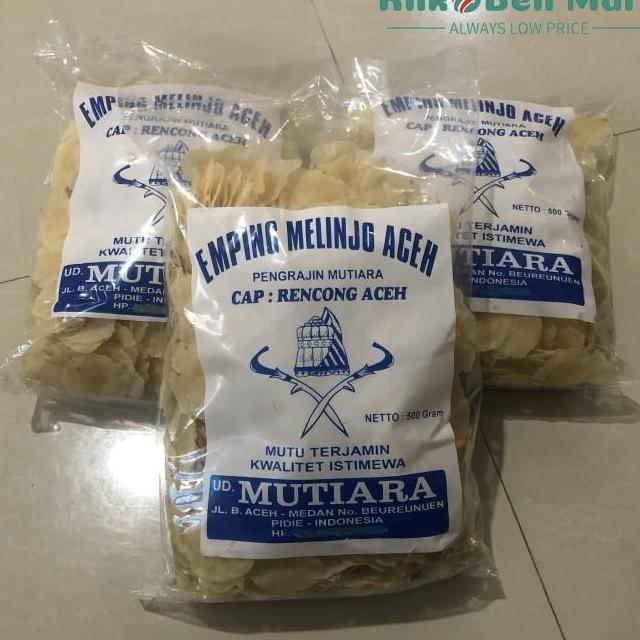 Kbm Emping Aceh Melinjo Mutiara Tipis Grade A Khas Aceh Gram