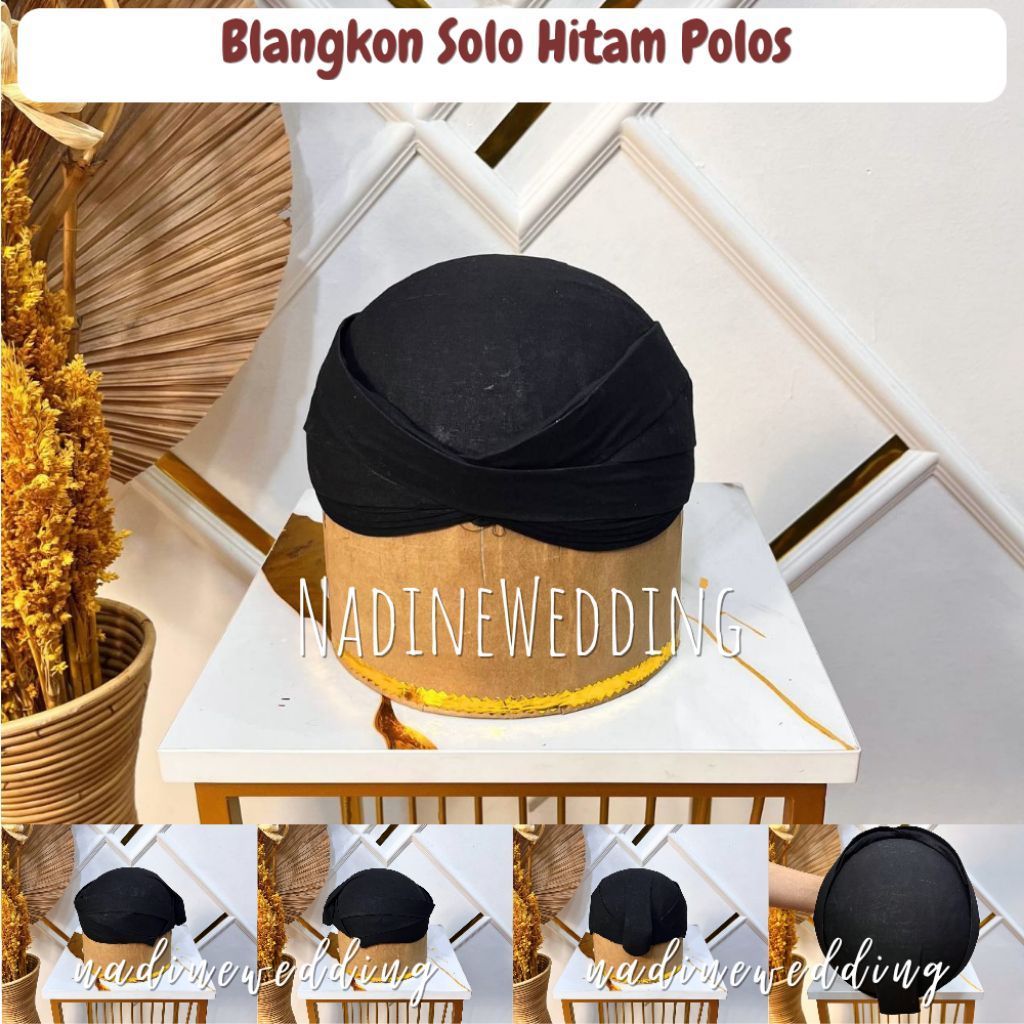 Blangkon Jawa / Blangkon Solo - Hitam Polos