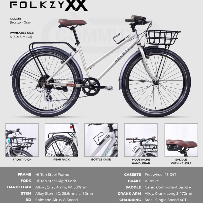 Sepeda Commuter Touring Genio 26 Folkzy XX