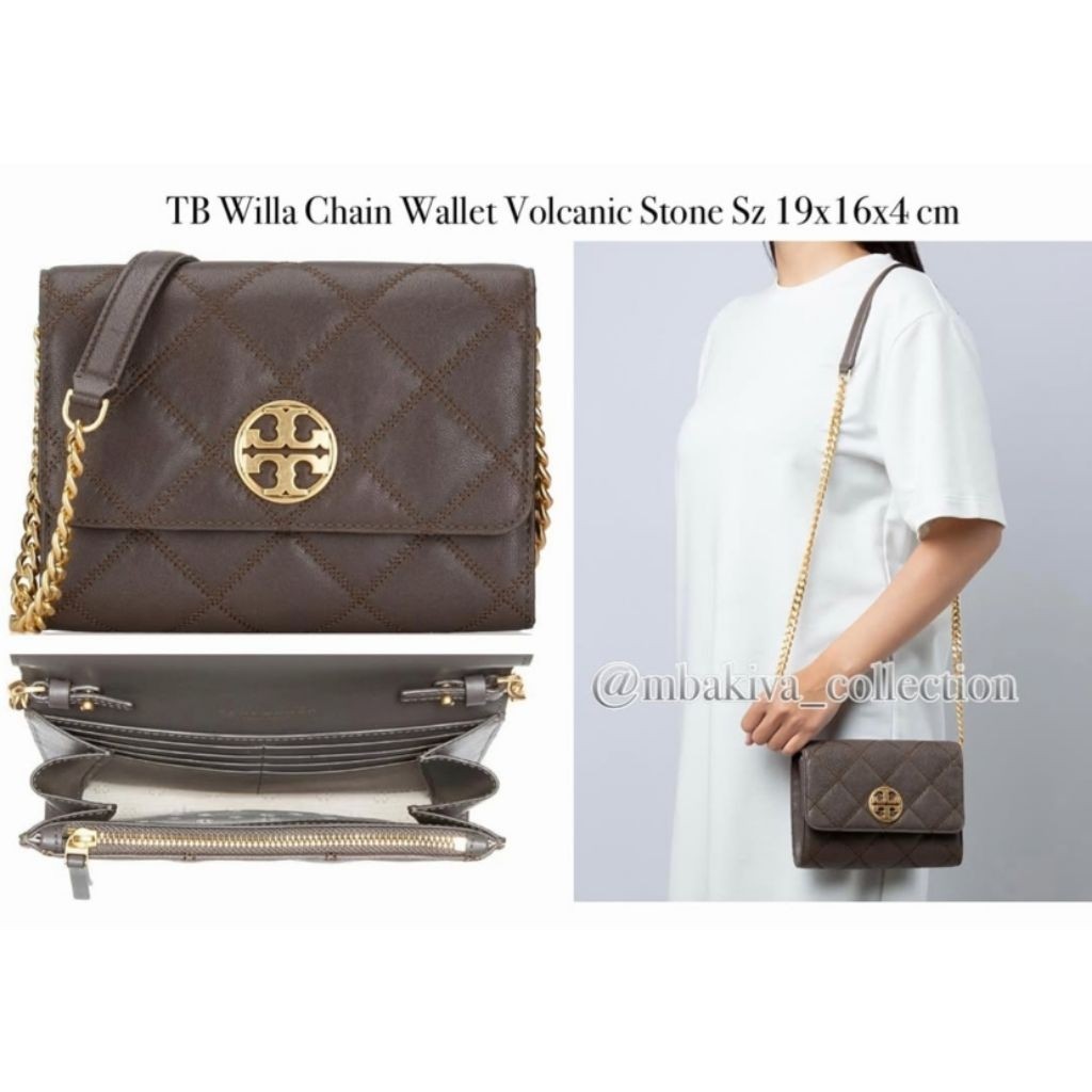 TB Willa Chain Wallet Volcanic Stone