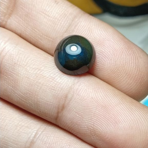 batu cincin bacan doko coklat totol biru size mini kantoran