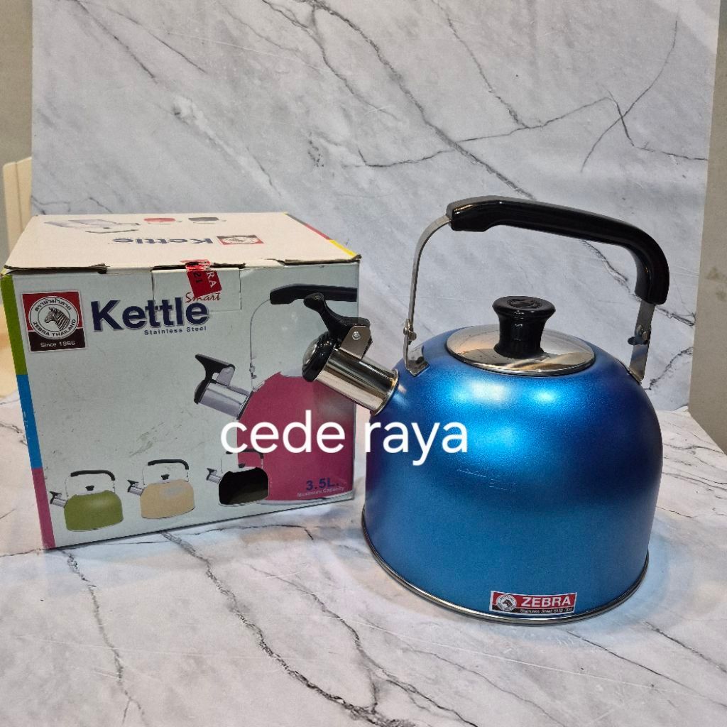 ceret masak / teko bunyi stainless sus 304 zebra smart colour warna isi 3.5 ltr