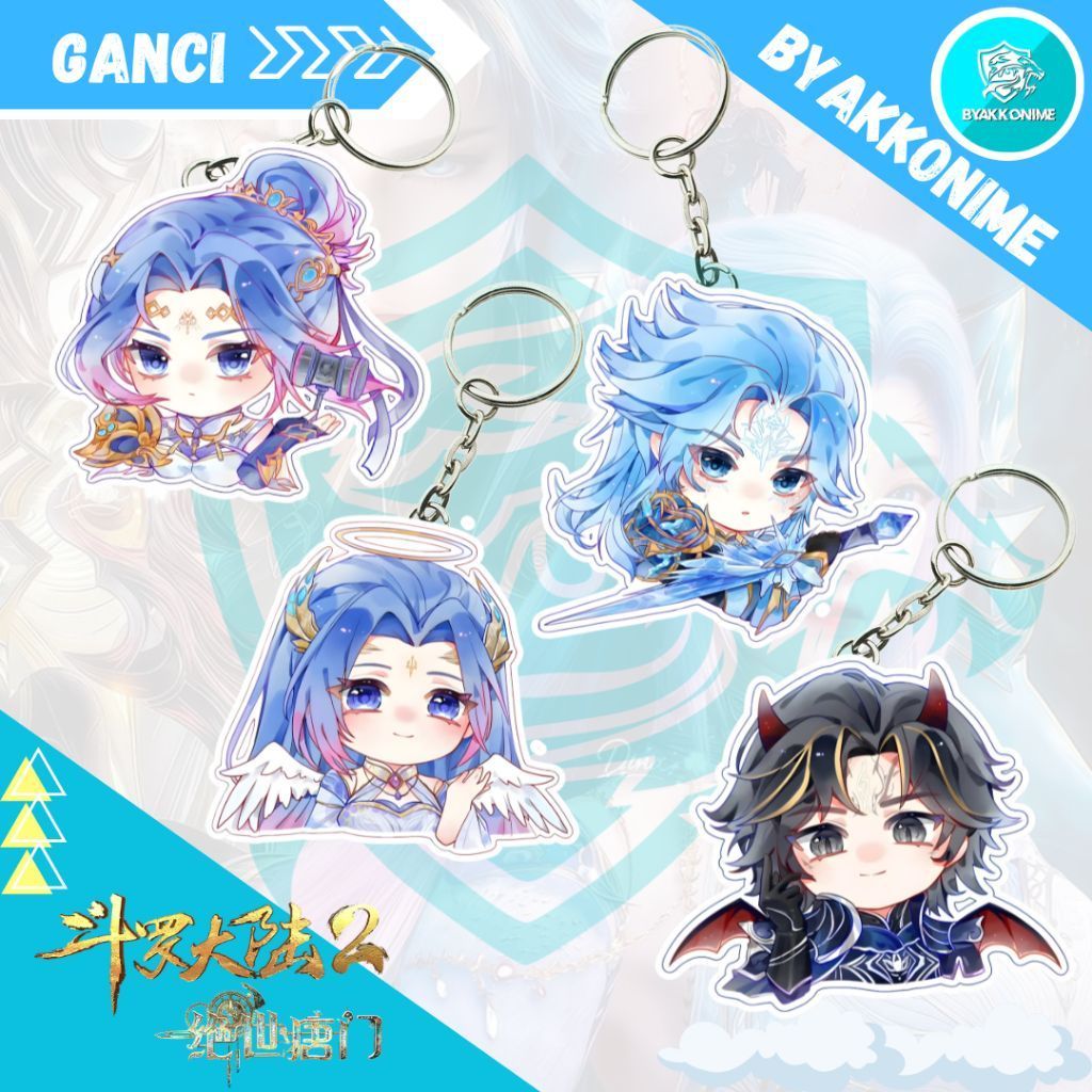 Keychain Acrylic Anime Donghua Soul Land 2  - Huo Yuhao, Tang Wutong Ganci Anime Akrilik