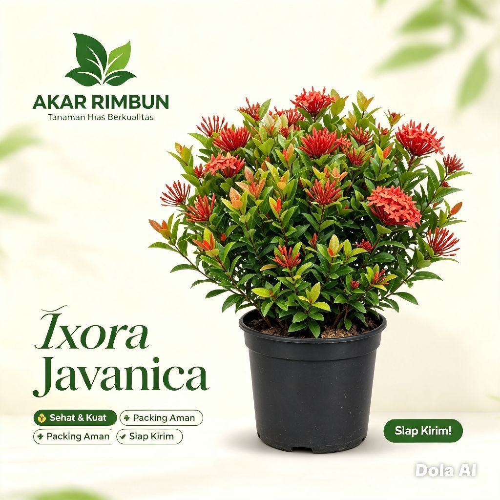 tanaman soka Siantan bunga merah / tanaman Soka bunga merah / ixora javanica