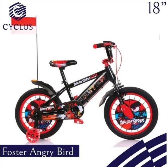 Sepeda Anak Laki BMX 18 Foster Angry bird Musik Ban Jumbo