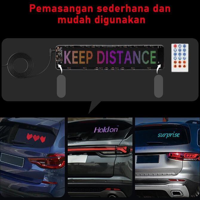 [DIY] Cargoos L10 L20 car LED screen Layar LED Mobil Fleksibel Lampu Peringatan Custom Teks Dukungan