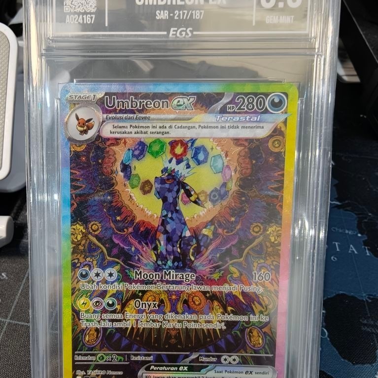 SLAB POKEMON UMBREON SAR EGS 9.5 CLEAR SLAB