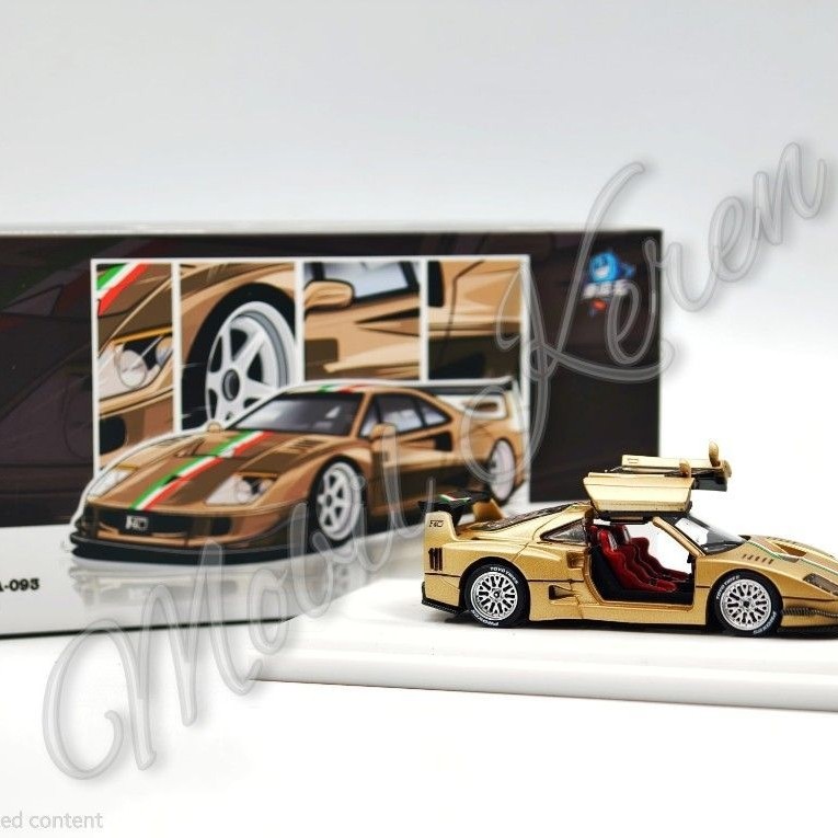 Diecast Demon King Auto HEC 2026 Edition Ferrari F40 Gold ban karet