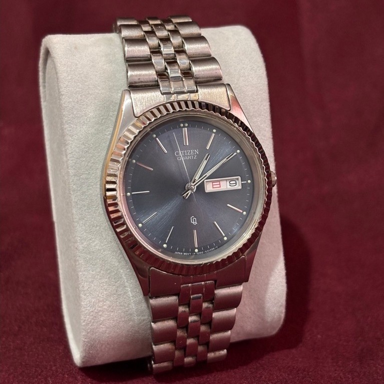 jam tangan Citizen Cq blue dial presidential