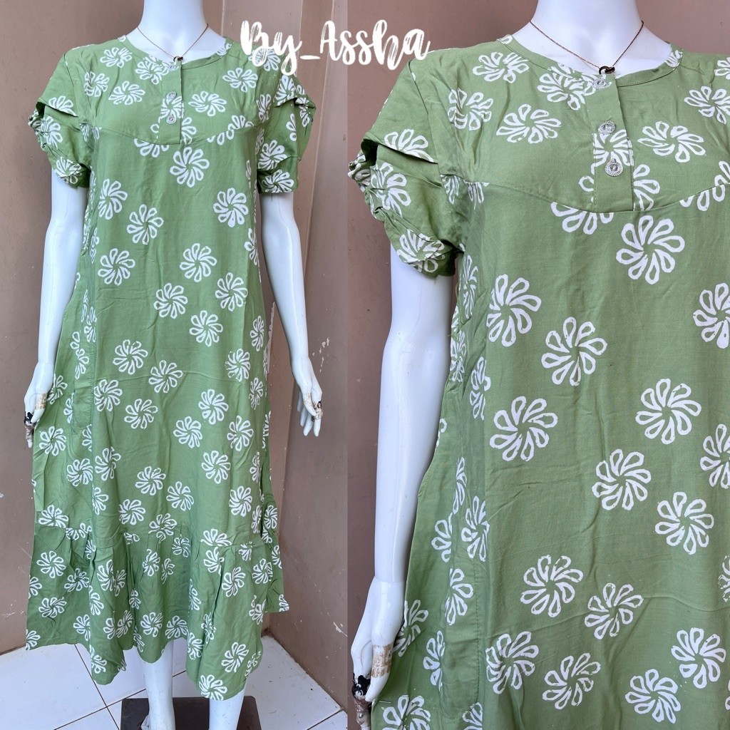 Ld 100/Pb 120 Daster Batik Qonita Pekalongan Rosmalia Kancing