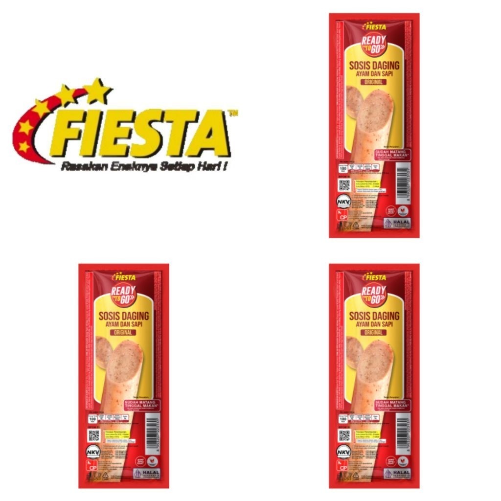 Fiesta Siap Saji Sosis Ayam dan Sapi Original 65 Gr