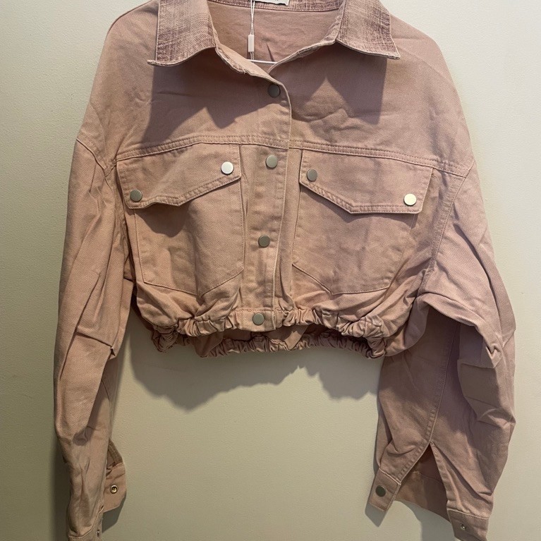 Jaket Jeans Pink Valinda BKK (NEW NEVER BEEN USED)