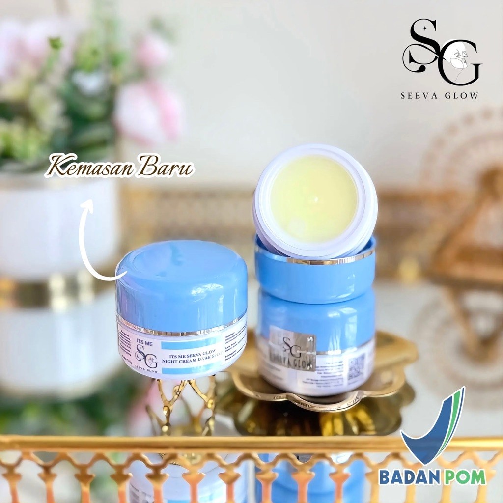 [COD] Night Cream DARK SPOT / Flek Melasma Farma SEEVA Glow BPOM Premium 10gr HOLOGRAM