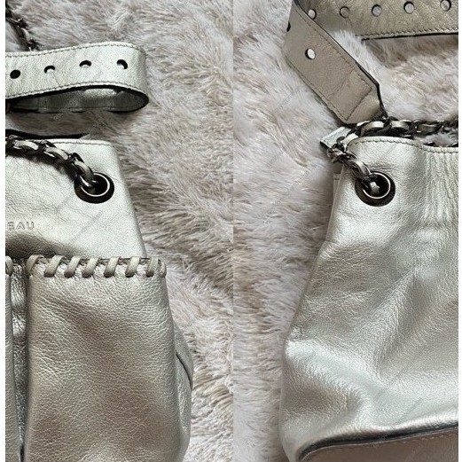 peau chloe silver limited edition bag genuine leather local