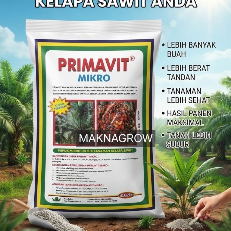 Pupuk PRIMAVIT borate + vitamin 25 KG kemasan pabrik
