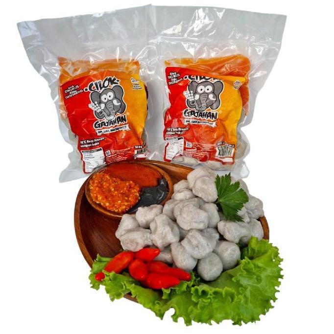 Cilok Gajahan Frozen Yogyakarta dapat 2 bungkus x 40 butir Enak Gurih Mantab