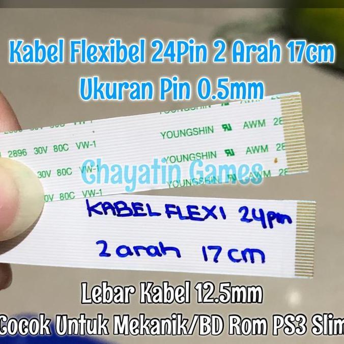 Game- Kabel Flexibel Mekanik Ps3 - Bd Rom Ps3 Slim 24 Pin Model 2 Arah 17Cm