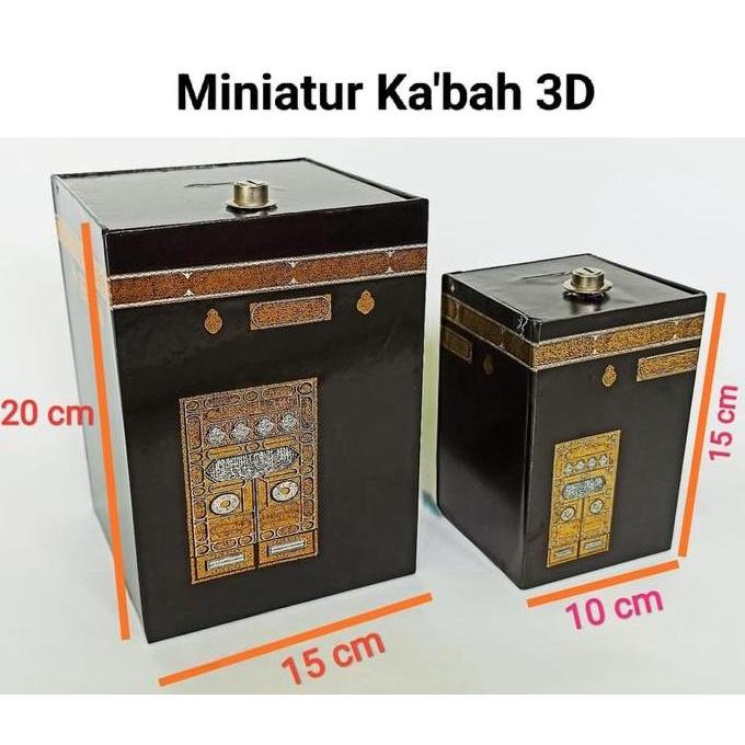 Celengan Ka'bah 3D Ukuran Besar/Jumbo Miniatur Ka'bah Jumbo 3D Ada Kunci | Ukuran 2015 & 1510 cm