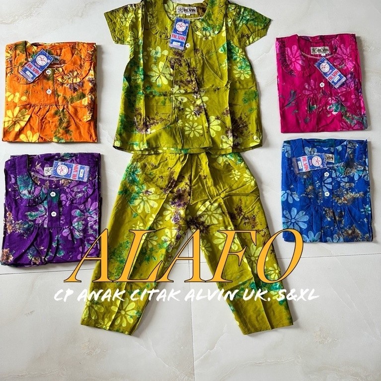 BAJU TIDUR NYAMAN CP ANAK UK. S-XL BATIK ALVIN CITAK