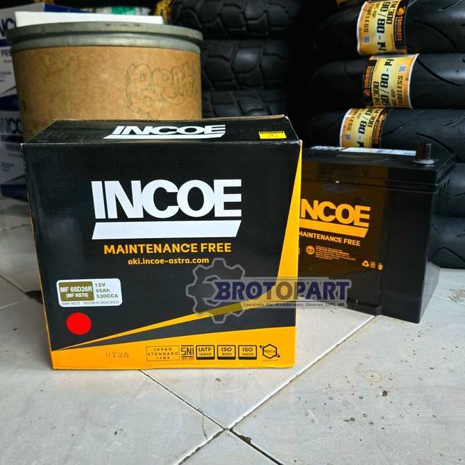 NEW Aki Mobil INCOE NS70 65D26R MF 12V 65Ah Aki Kering Original INCOE ASTRA