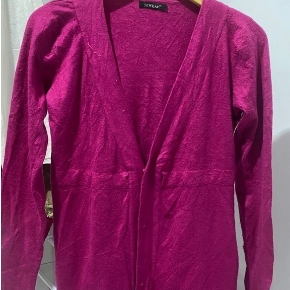[preloved] cardigan magenta