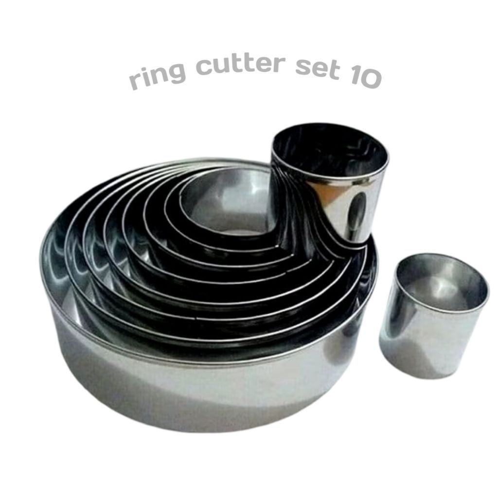 Ring cutter set bulat/cutter kue/cookie kue/cetakan kue/ring cutter set 10/ ring cutter