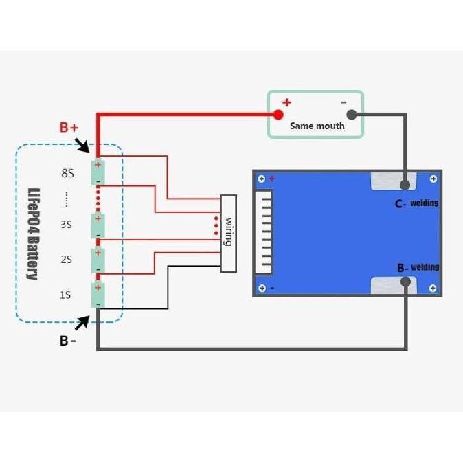 Power- Liitokala Bms Lifepo4 8S 24V 100A Bms Baterai Lifepo4 24V
