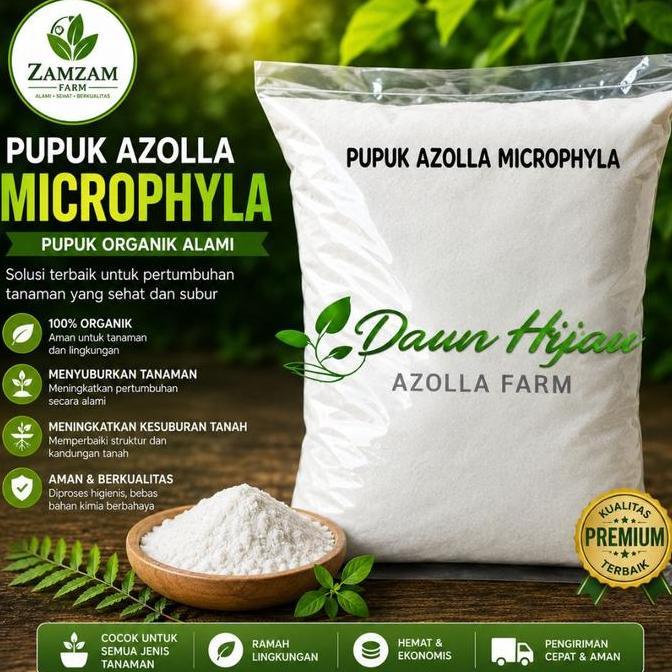 PUPUK AZOLLA MICROPHYLLA 100% LARUT DALAM AIR KAYA KALIUM & NITROGEN UNTUK PERTUMBUHAN OPTIMAL AZOLL