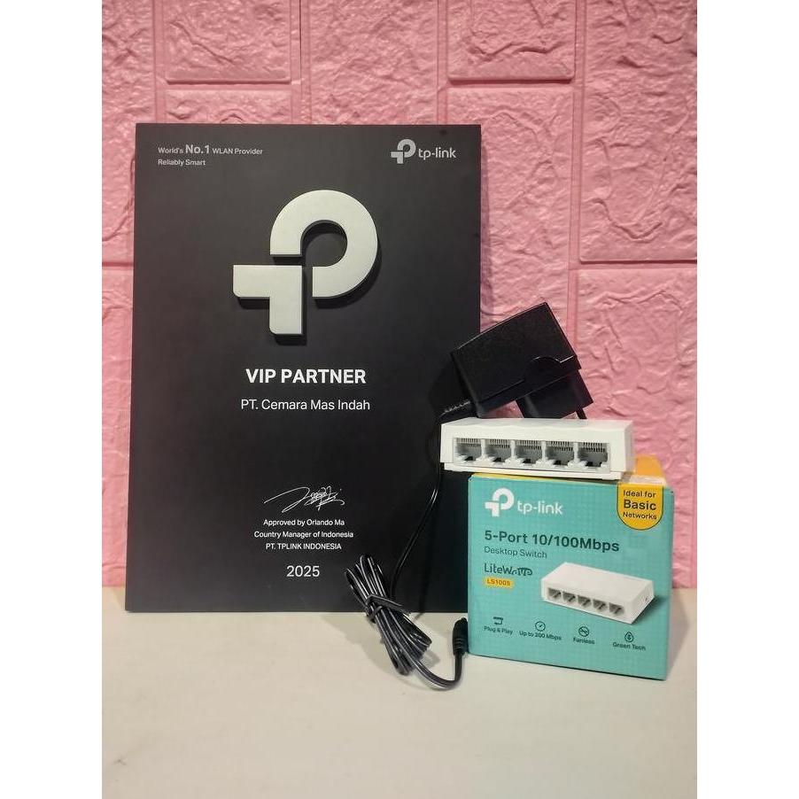 Switch Hub TP LINK 5 Port LS1005 10/100Mbps Desktop Switch Hub (Pembagi jaringan kabel LAN) Plastic 