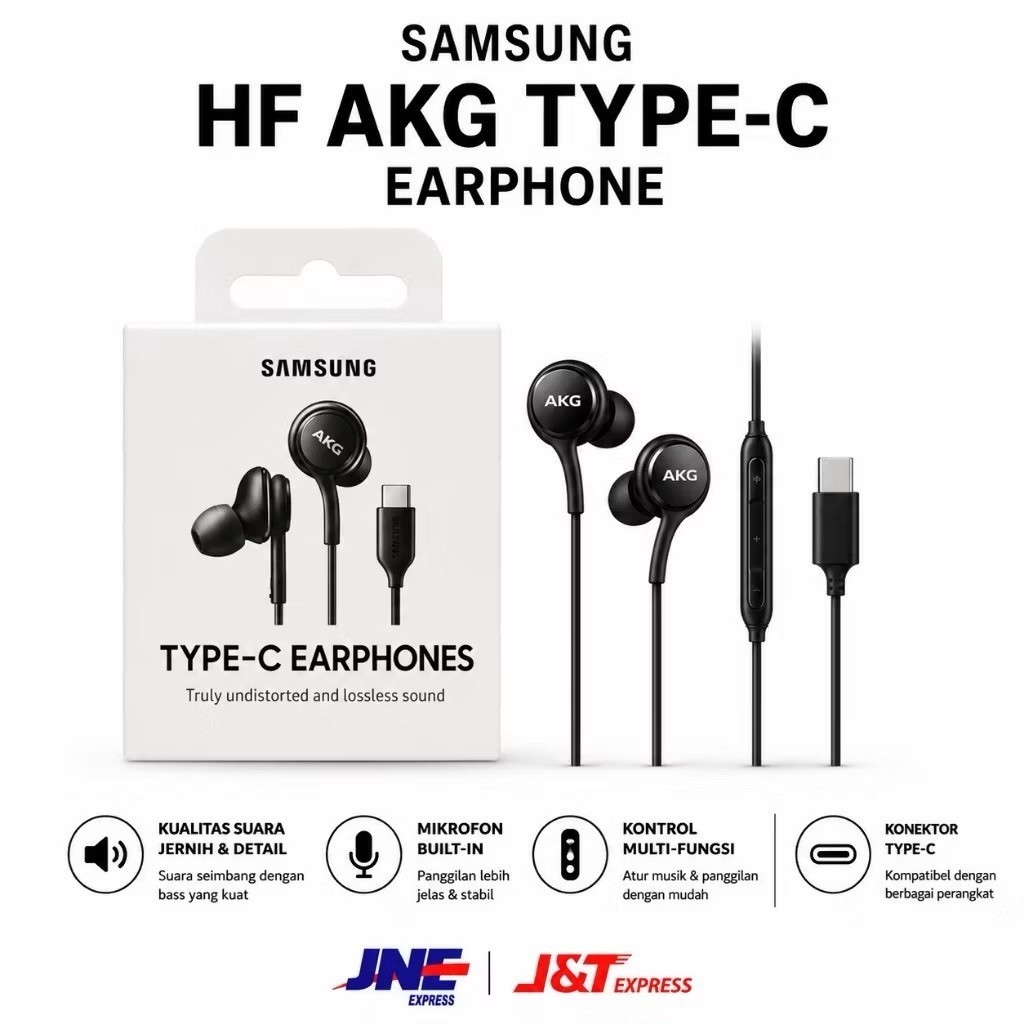 HEADSET SAMSUNG AKG TIPE C AKG JACK ORIGINAL | HANDSFREE TYPE-C