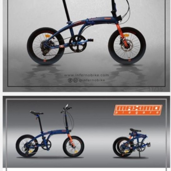 Sepeda Lipat/Folding Maximo Cyclo Frame Alloy 20 inch 8 speed