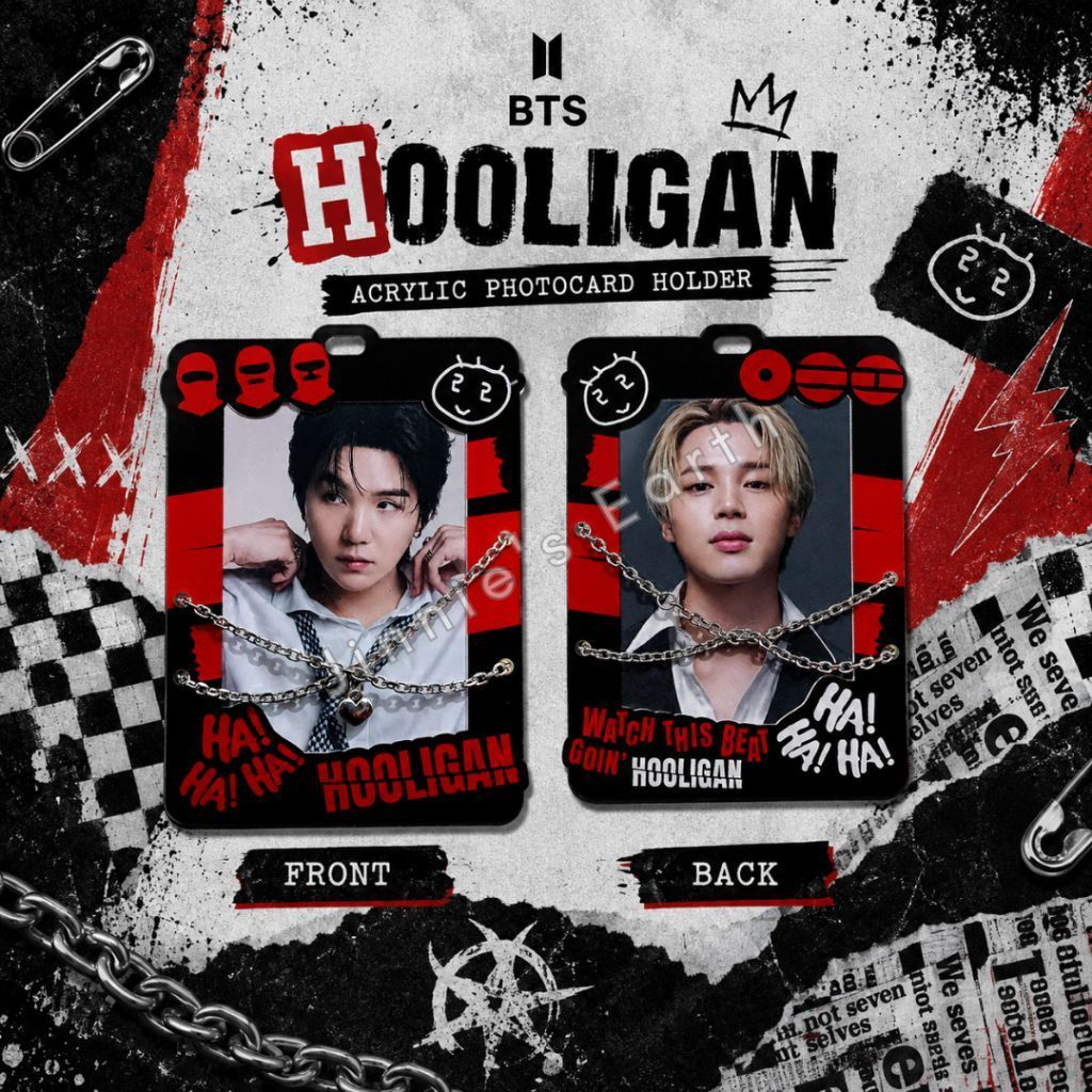 [Jinnie's_Earth] ACRYLIC PHOTOCARD HOLDER BTS HOOLIGAN | CAHOL BTS | CAHOL ARIRANG | PHOTOCARD HOLDE