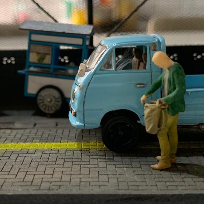 miniatur jalan conblock | paving block | part diorama