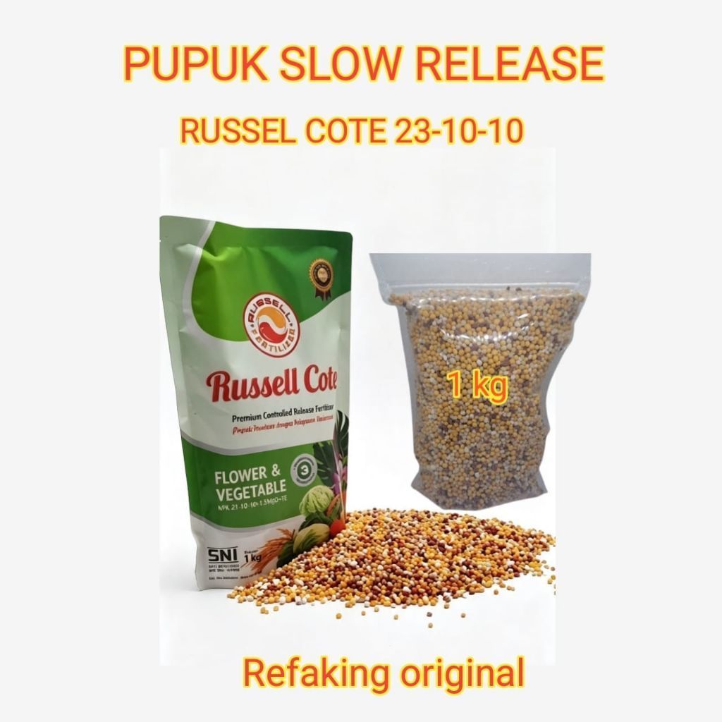 PUPUK SLOW RELEASE RUSSEL COTE 23-10-10 KEMASAN 1KG REPAKING ORIGINAL