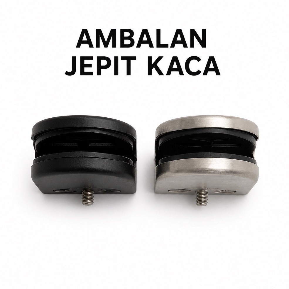 Ambalan Jepit Kaca Stainless – Bracket Penyangga Railing Tiang Kaca