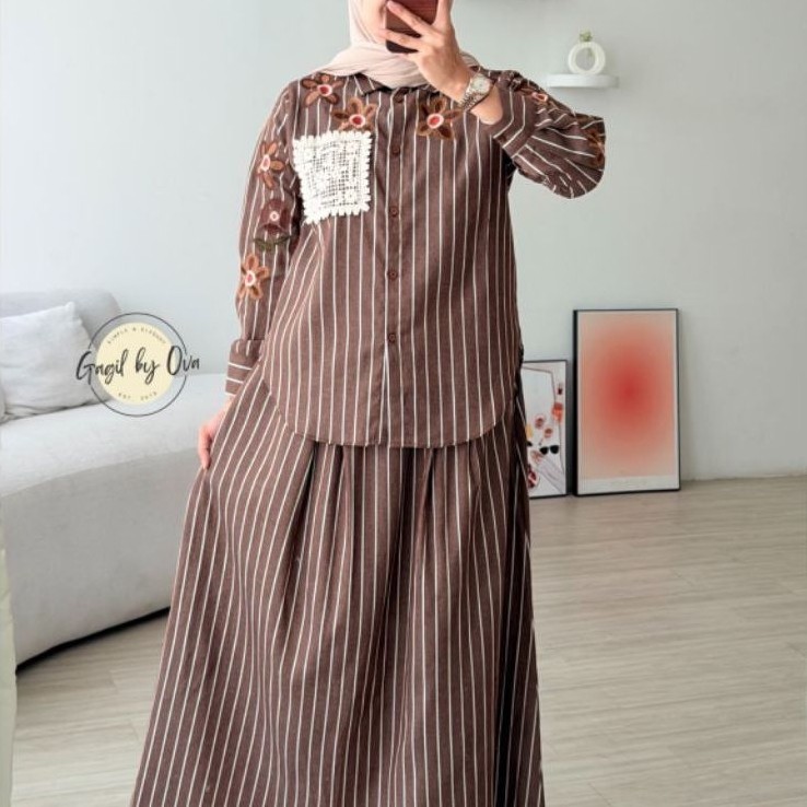 Vanya Set rok by Gagil Original - Dress dengan Bahan Loewe denim