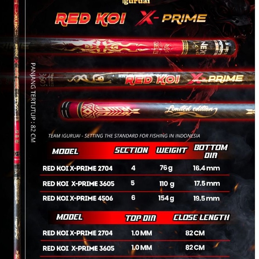 Tegek Iguruai Red Koi X-Prime 270/360/450