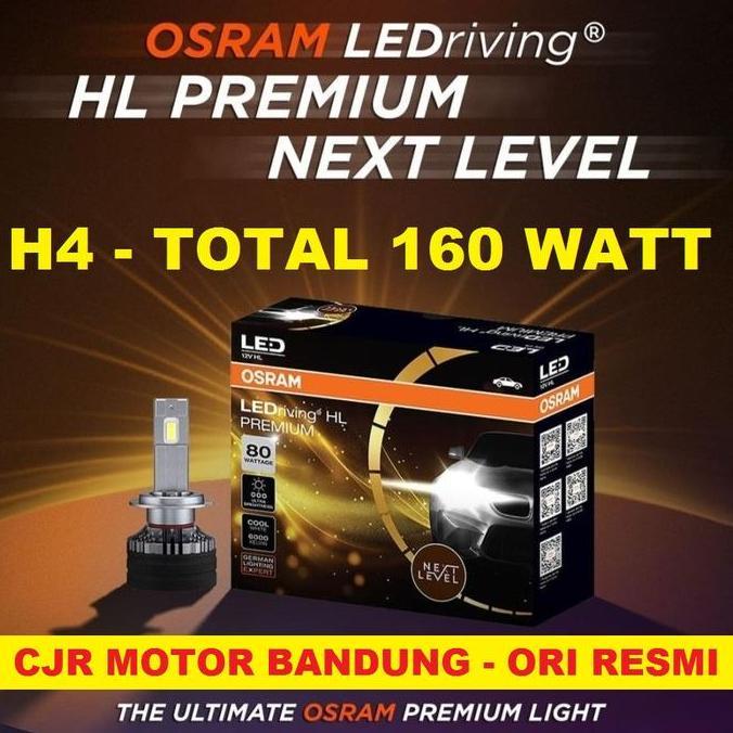 OSRAM LED PREMIUM H4 80 WATT NEW GEN Lampu Depan Mobil Headlht H4