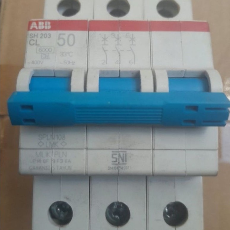 MCB 3 Fasa ABB SH203 Asli PLN