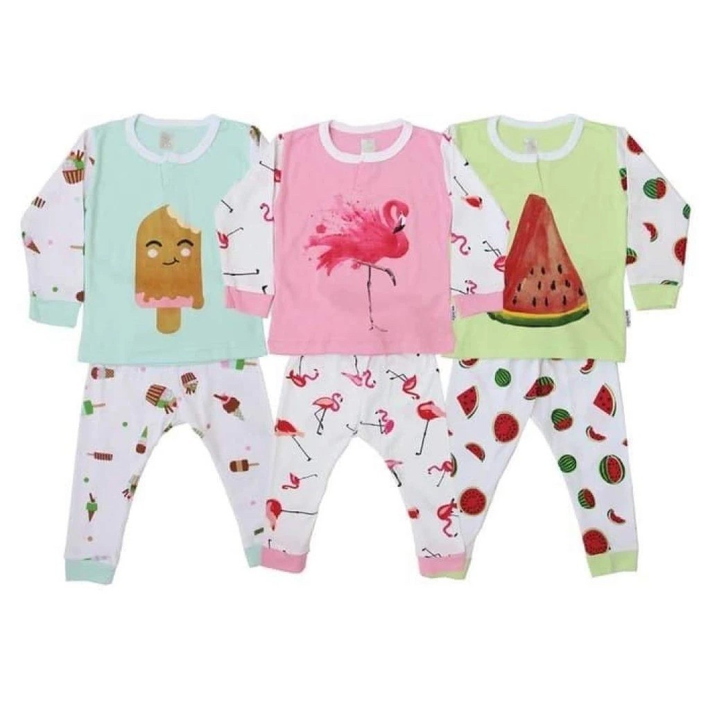 KAZEL Piyama Girl - Watermelon Edition SIZE S Isi 3 Sets