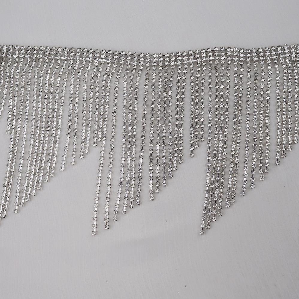 Payet Rangkai Porter | Kristal Swarovski Cantik Mewah Import Jahit Tempel Fancy Bridal Rhinestone | 