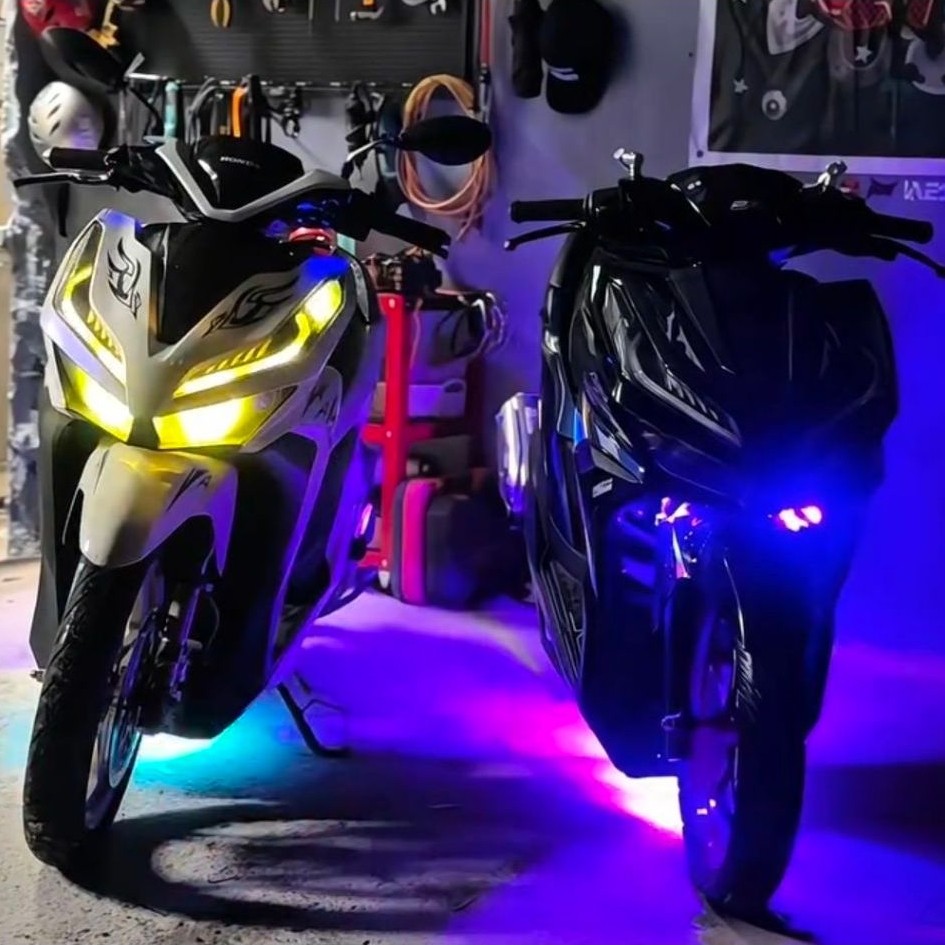 Modul Lampu Kolong Underglow Matrix Motor 12V+Remot