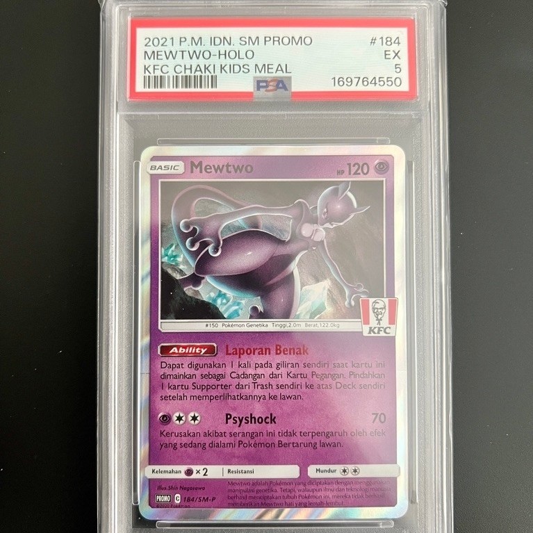 Mewtwo KFC Indonesia Exclusive Promo Slab Graded PSA