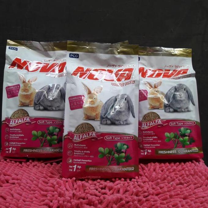 makanan kelinci nova plus alfafa